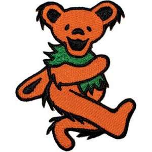  Grateful Dead Garcia 2 Orange Dancing Bear Embroidered 