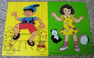  of 9 Wooden Preschool Puzzles Includes Vintage Disney Playskool  