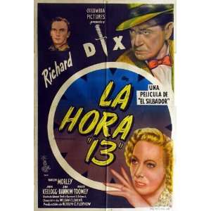 The Thirteenth Hour Movie Poster (27 x 40 Inches   69cm x 102cm) (1947 