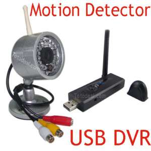Wireless Remote CCTV Video Camera Kit Security USB DVR  