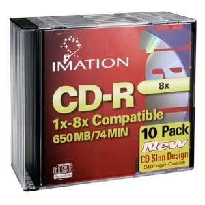  Imation 650MB 74Min 8X CDR Recorder Media Disks with 