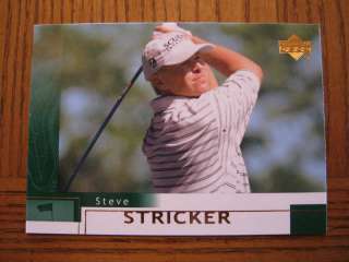 2002 Upper Deck Golf STEVE STRICKER Card #21  