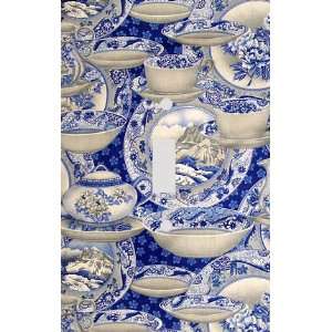 Blue Willow China Collage Decorative Switchplate Cover
