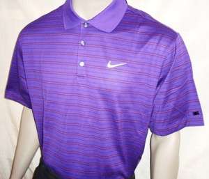 Nike Tiger Woods 4 Color Stripe Tour Golf Polo Shirt (555)  