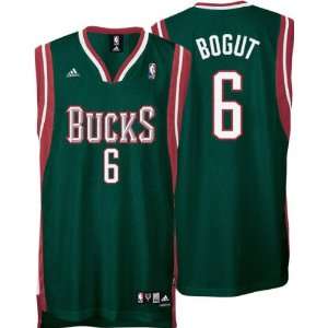  Andrew Bogut Jersey adidas Green Swingman #6 Milwaukee Bucks 