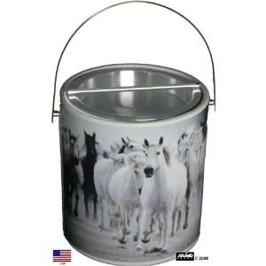 White and Black Horses Design Ice Bucket By ArvindGroup  