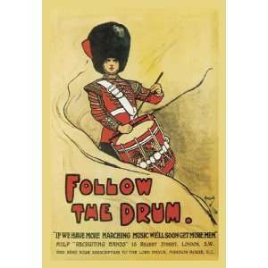  Follow the Drum 12x18 Giclee on canvas