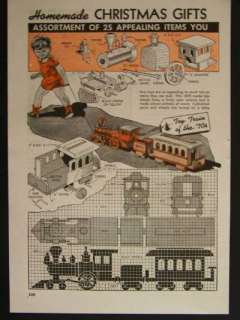 Wooden Toy Train Steam Locomotive 1943 How To build PLANS  