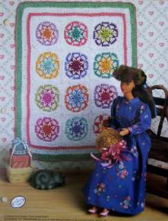 STAR QUILT, Fashion Doll Crochet Pattern, NEW Afghan  