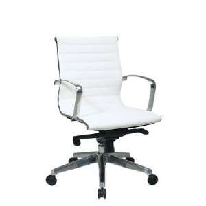  Deluxe Eco Leather Back and Seat Mid Back Chair with 