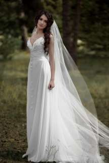 Fairy 2012 Latest Designed Chiffon Beach Wedding Dress/ Gown Sz 
