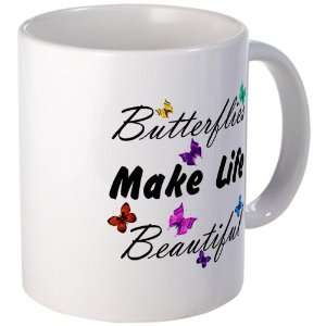    Mug (Coffee Drink Cup) Butterflies Make Life 