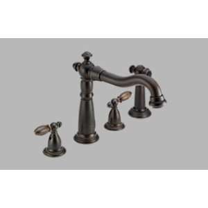 Delta 2256 RBLHP/H216RB Two Handle Kitchen Faucet with Spray Handles 