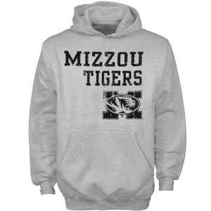  Missouri Tigers Youth Ash Stacked Pullover Hoodie 
