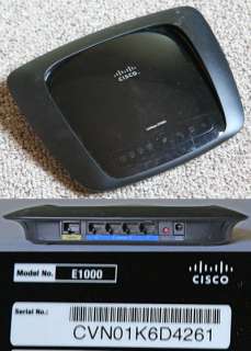   ROUTER LINKSYS E1000 2.4GHZ 300MBPS 2T2R 4 PORT WIRELESS ROUTER  