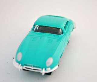 1963 70 AURORA HO SCALE JAGUAR XKE #1358 SLOT CAR LIGHT BLUE  