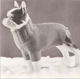 Vintage Antique Dog Sweater knitted knitting pattern  