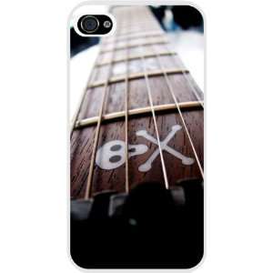 Skull and Crossbones Guitar White Hard Case Cover for Apple iPhone® 4 