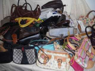 Huge Lot of 50 Handbags Coach Dooney And Bourke For Repairs AS IS 