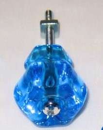FREESHIP Peacock Blue Vintage Style Glass Knobs 1 1/4  