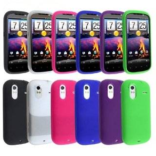 IN 1 Colorful Silicone Skin Case for HTC Amaze 4G (Black, Purple 