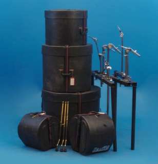 Pearl Master Custom Maple 5 Piece Drum Kit, Rack, Cases  