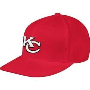  Kansas City Chiefs Flat Bill Fitted Hat (Red) Sports 