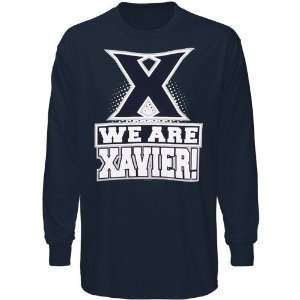 Xavier Musketeers Youth Navy Blue We Are Long Sleeve T shirt  