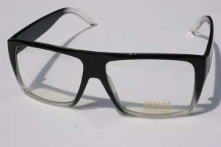 Black Mob Nerd Vintage Sun Glasses Clear Lens SQUARE 2t  