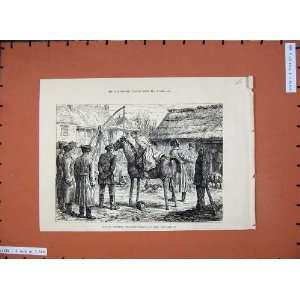   1880 Russia Teaching Cossacks Ride Horses Army Print