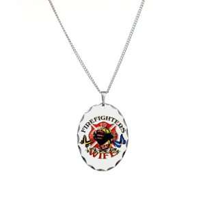  Necklace Oval Charm Firefighters Fire Fighters Wife with 
