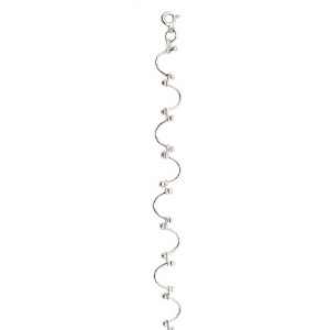   Silver Anklet Bracelet Anklet With Linked Curved Bar Jewelry