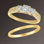   Love 1 cttw Round Diamond Anniversary Rings in 10k Yellow Gold