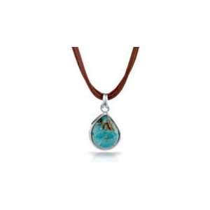  Helzberg Diamonds   Sterling Silver Pear Shaped Turquoise 