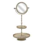 CC Home Furnishings 21 Antique Style Vanity Mirror with Two Tier Tray