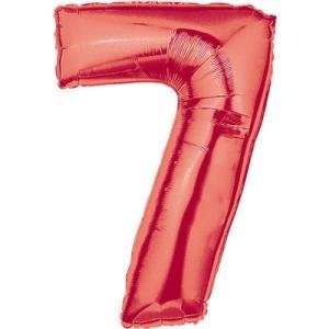  Number 7 Metallic Red 40in Balloon Toys & Games