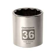 Craftsman 36mm Easy to Read Socket, 12 pt. Metric, 1/2 in. drive at 