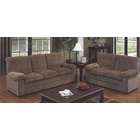   fabric upholstered sofa and love seat set with tufted back and seats