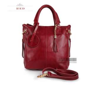   New KOREA GENUINE LEATHER Satchel Handbags Tote Shoulder Bag [B1058