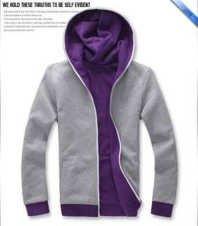 Fashion Casual Hooded Zip Cardigan Colorful Two sided Sweater Lovers 