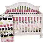 Inspired Crib Bedding Geox Pink and Green Crib Bedding Collection (2 