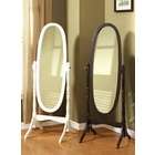 Poundex White or Black finish wood free standing cheval floor mirror