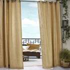   Belize Outdoor Grommet Top Curtain Panel in Sand   Size 63 H x 50 W