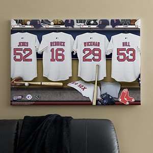  Personalized MLB Baseball Locker Room Canvas   Boston Red 