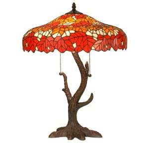  24.5H Tiffany Autumn Leaf Table Lamp