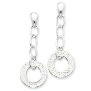   Silver Hammered Circle Dangle Earrings West Coast Jewelry Jewelry