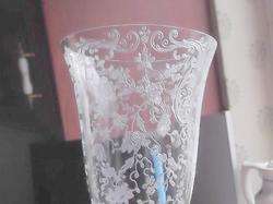 Elegant Etched Ice Tea Glasses  