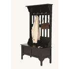 Home Styles Hall Tree And Storage Bench Black