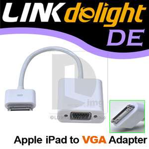 Dock Connector to VGA Adapter for Apple iPad 2 iPhone 4 4S iPod Touch 