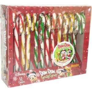 Mickey Dum Dum Flavored Candy Canes 12ct.  Grocery 